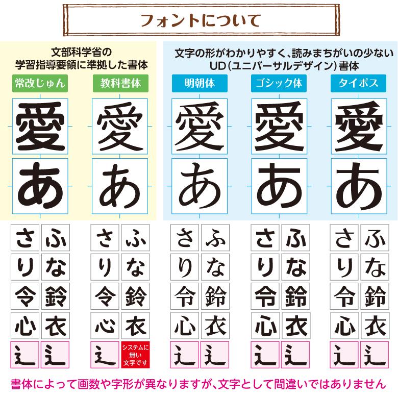 お名前シール 大きめ 白地 /書体が選べる 5書体/ 防水 耐水 名前シール おなまえ 名前 シール 特大 大きい 無地 縦書き 教科書｜onamaeoukoku｜09