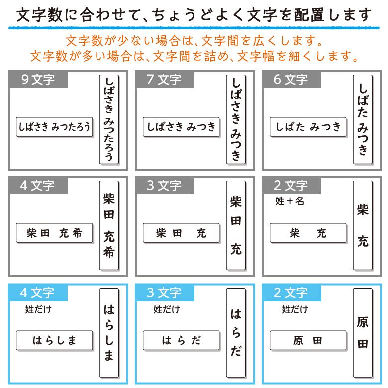 お名前シール 大きめ 透明 /書体が選べる 5書体/ 防水 耐水 名前シール おなまえ 名前 シール クリア 特大 大きい 無地 縦書き 教科書｜onamaeoukoku｜08