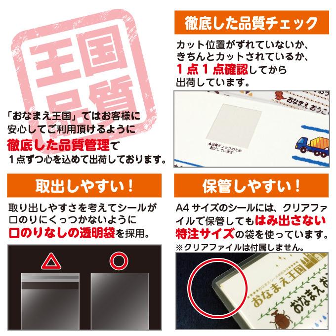 お名前シール オーダー 2/17 お名前シール 布用 アイロン ミックスデザイン レギュラーサイズ 大