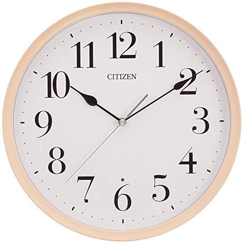 【限定価格セール！】 リズム時計工業 掛け時計 8MY528 木 丸型 タイプ 小さい 連続秒針 アナログ 電波 シチズン Φ28.3x5.2cm ピンク ライト 掛け時計、壁掛け時計