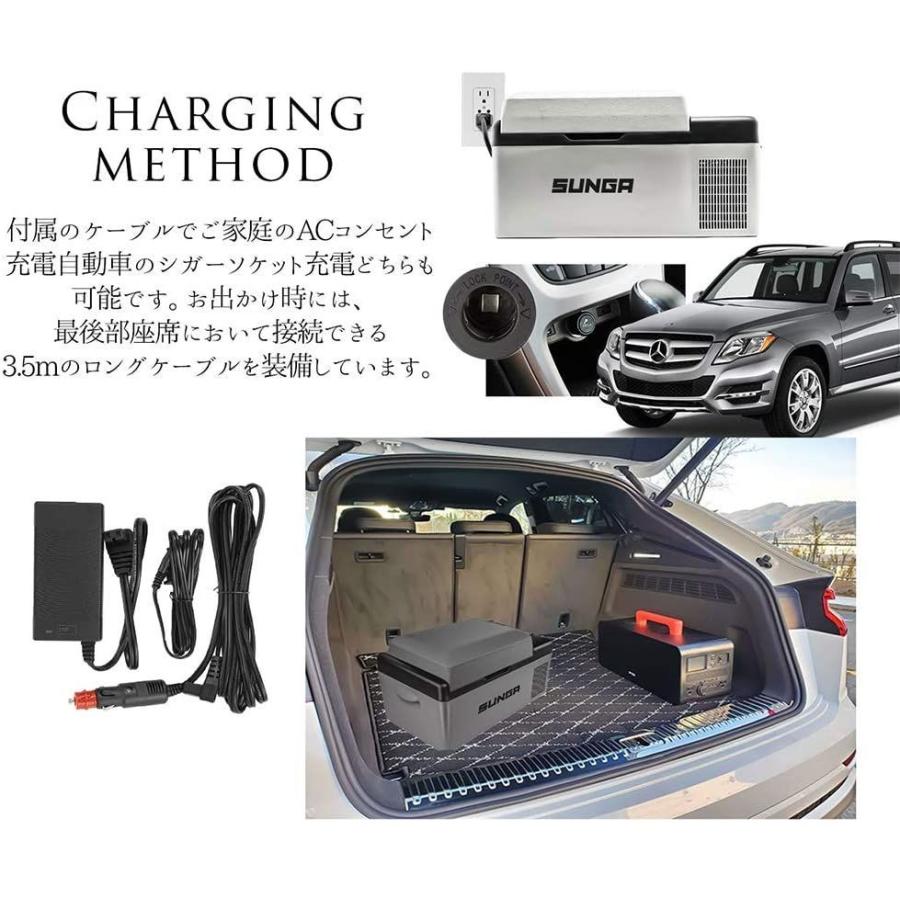驚きの値段 Sunga 車載冷蔵庫 バッテリー内蔵 l ポータブル 冷蔵庫 冷凍庫 保冷庫 12v 24v両用 アウトドア キャン 好評 Zoetalentsolutions Com