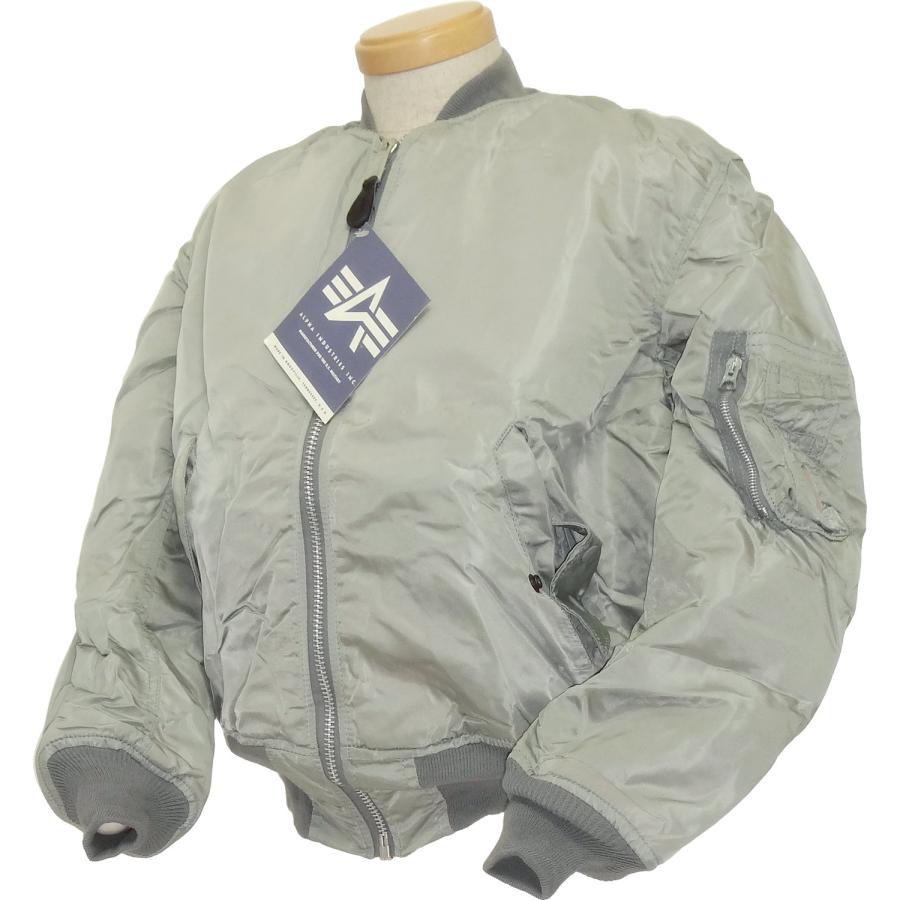 ALPHA デッドストック シルバー MA-1 フライトジャケット USA製 Alpha Industries（アルファ・インダストリーズ） MA-1 フライト