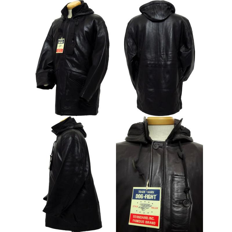 DOG FIGHT,ドッグファイト,4094,FLYING LEATHER COAT WITH HOOD,フード付きフライングレザーコート,Dead Stock,デッドストック,シープスキン/羊革、アビエーター｜one-10｜02