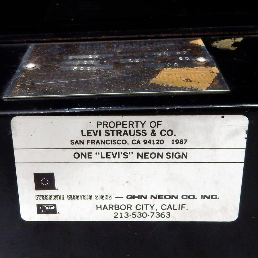 Levi's（リーバイス） 1987年 One Levi's Neon Sign ネオンサイン 本物