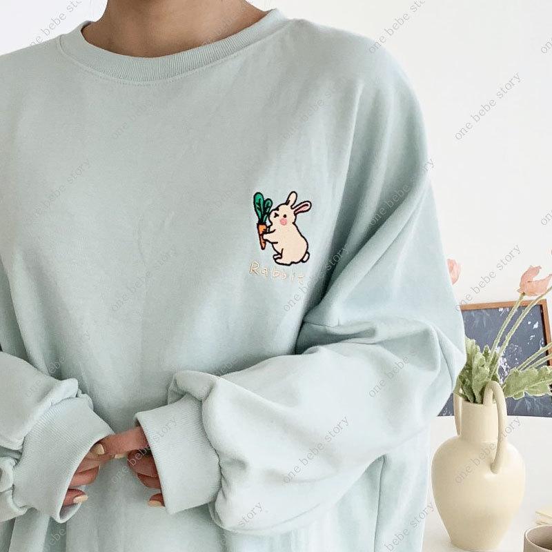 ウサギ スウェット上下 セットアップ 韓国 スエットパンツ 2点セット