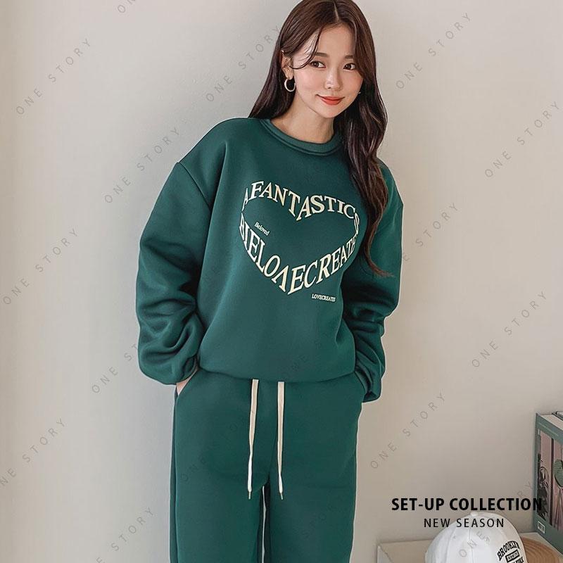 heart 上下セットアップ スウェット 2点セット レディース