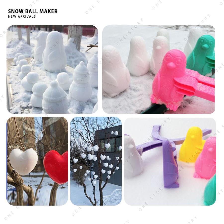 スノーボールメーカー 2本セット ランダム カラー雪玉作り器 雪遊び