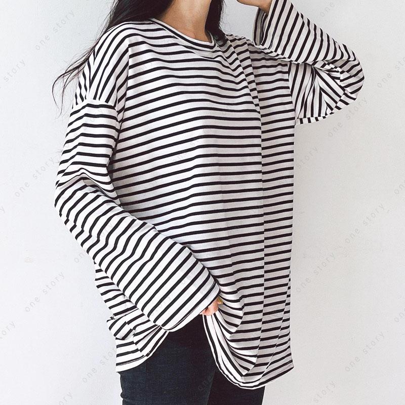 thetoe スウェットシャツボーダー thetoe スウェットシャツボーダー GU公式 | ライトスウェットボーダー