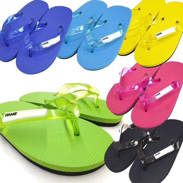スクールサンダル 名前が書けるビーチサンダル 水泳授業 男女兼用 fo