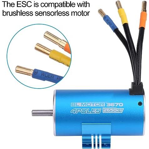 ESCブラシレスモーター ブラシレスセンサーレスモーター交換用 120AブラシレスESC 効率的 6.1V / 3A SBEC内蔵 ESC 1V 3A