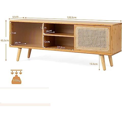 【中古品/USED】 TANGKULA テレビ台 ロータイプ テレビボード ローボード TV台 TVボード TVスタンド 32/43/55型テレビ対応 竹製 収納ラック 【2001020413】(11425円)