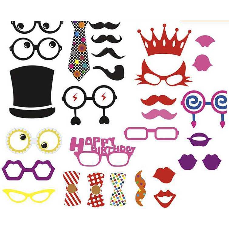 フォトプロップス 結婚式 二次会 誕生日 パーティー で 使用 おもしろ おしゃれ な 写真 アクセサリー 小物 ガーランド 31個 セット Kkab058 Onedream 通販 Yahoo ショッピング