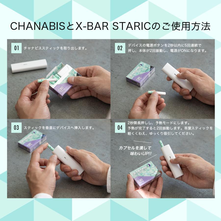 CHANABIS CUPSULE チャナビス カプセル  3箱セット (1箱20本入り) CBD入り茶葉スティック 加熱式デバイス ニコチン0 CBD 100mg｜one-eighty｜24