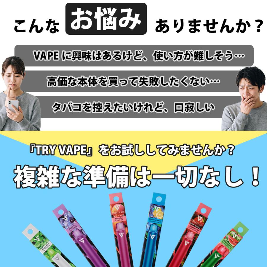 SMOOTHVIP TRY VAPE トライベイプ スムースビップ 使い切り ベイプ シーシャ 持ち運び 約600パフ お手軽 コンパクト 電子タバコ ポケットシーシャ 使い捨て |  | 11