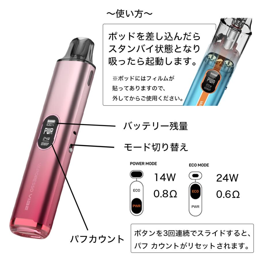 VAPORESSO VIBE スターターキット 電子タバコ VAPE べポレッソ バイブ