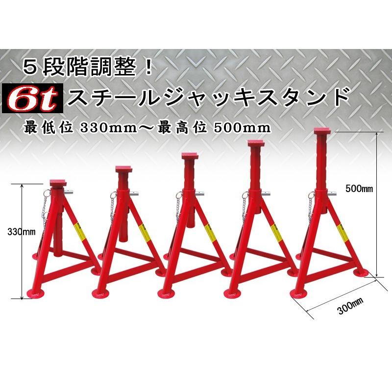 再入荷！】ジャッキスタンド2基セット，本格整備6TON，ウマ