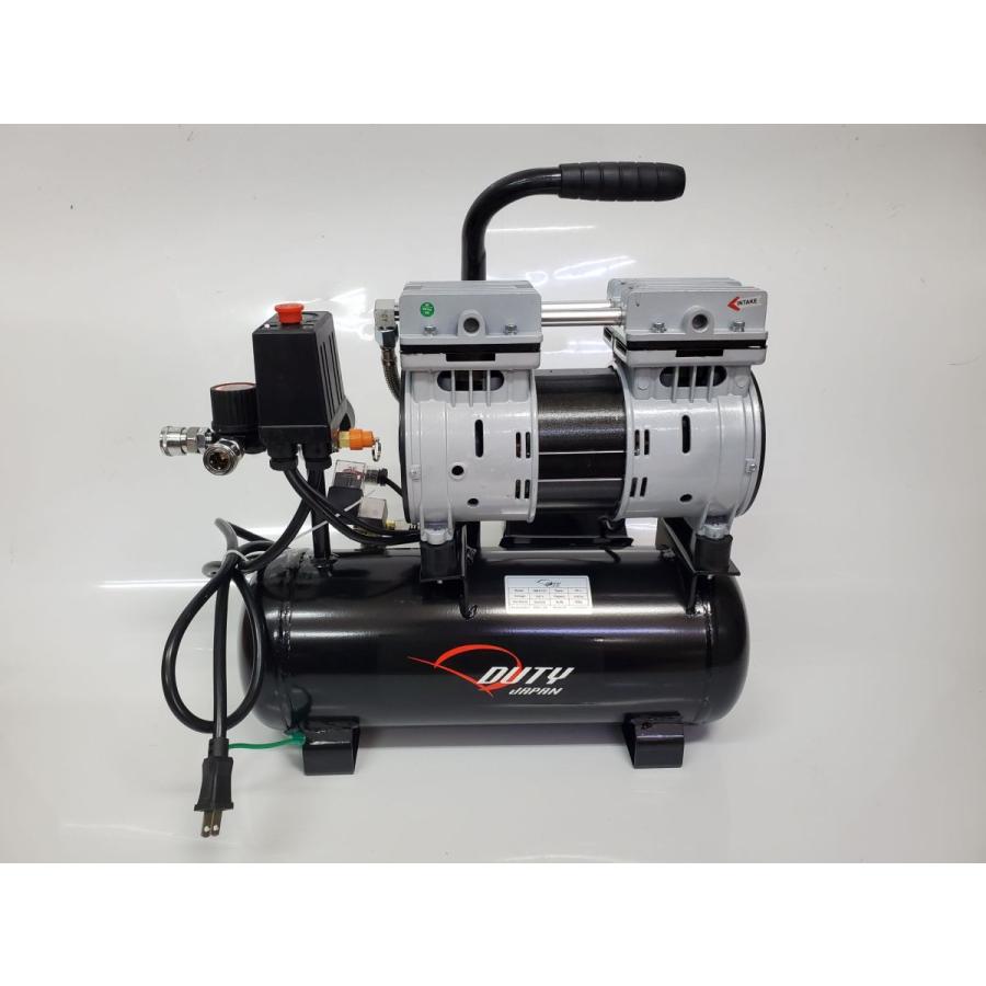 超静音 横型オイルレスコンプレッサー４０Ｌ タンク搭載 100Ｖ 1.5ＨＰ