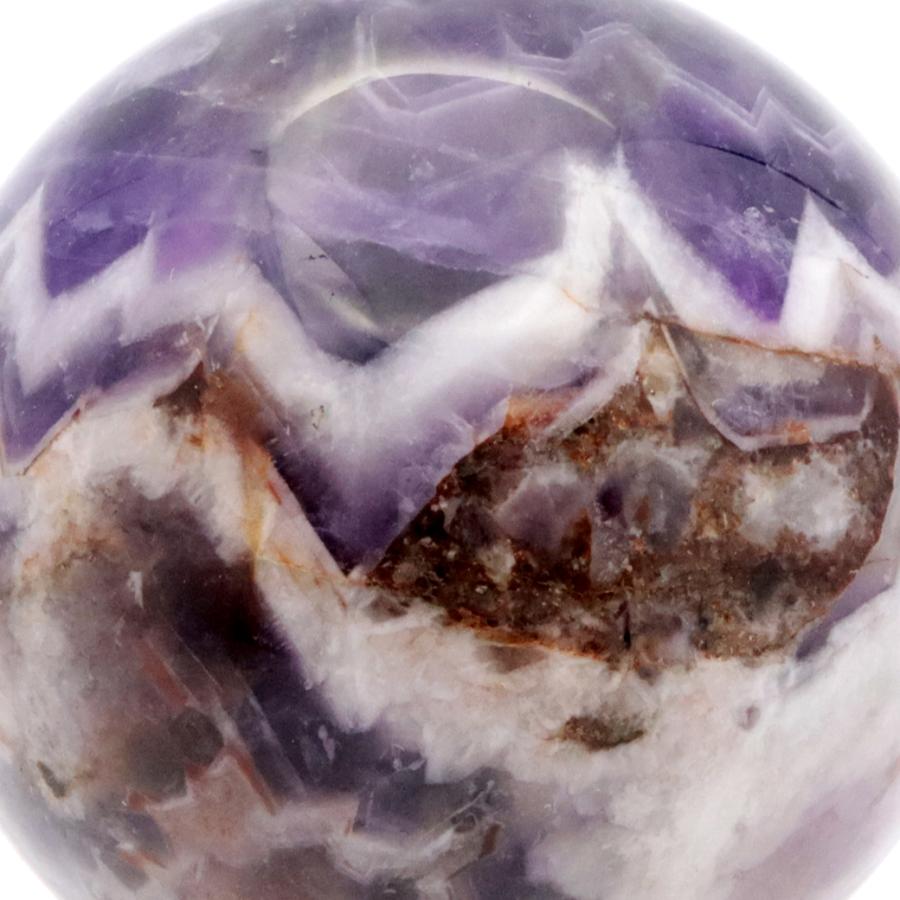 シェブロン アメジスト 丸玉 AA 51mm 台座付き ブラジル産 1点もの ヒーリング スフィア 2月 誕生石 Amethyst 父の日 ギフト プレゼント 爆買_1