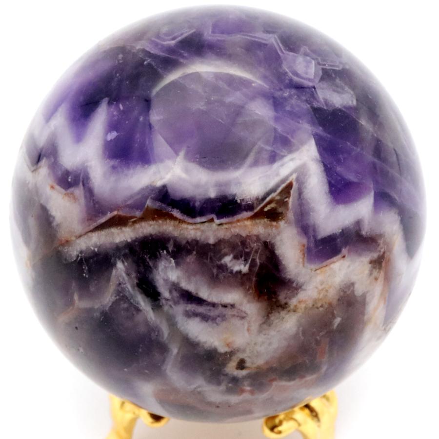 シェブロン アメジスト 丸玉 AA 51mm 台座付き ブラジル産 1点もの ヒーリング スフィア 2月 誕生石 Amethyst 父の日 ギフト プレゼント 爆買_2