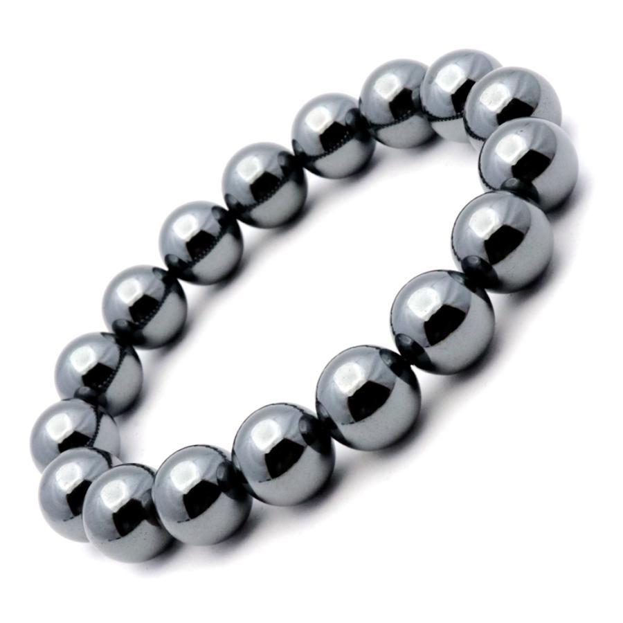 ヘマタイト ブレスレット 12mm 天然石 パワーストーン 赤鉄鉱 Hematite
