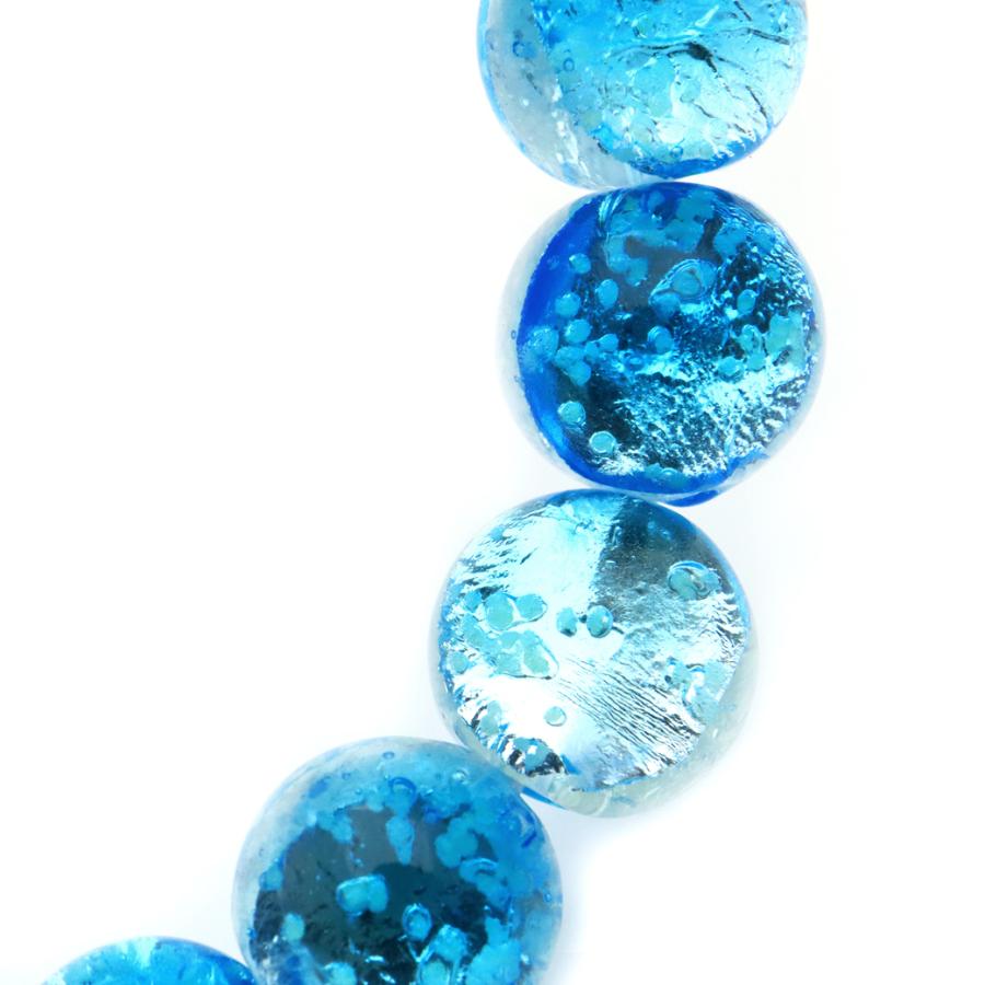 パナリブルー ホタルガラス ブレスレット 10mm 光る 夜光 とんぼ玉 沖縄 お土産 パナリ島 Panari Blue 父の日 ギフト プレゼント 爆買の画像