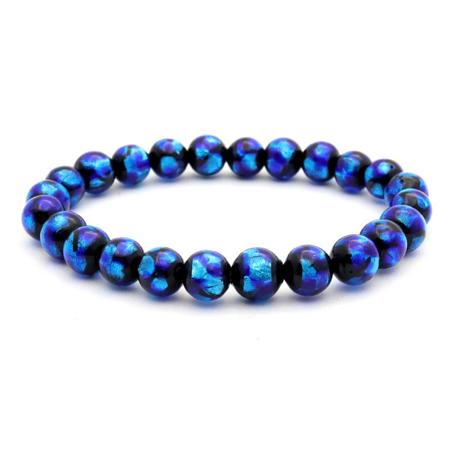 ホタルガラスのブレスレット（アクアブルー） ホタルガラスのブレスレット（アクアブルー）