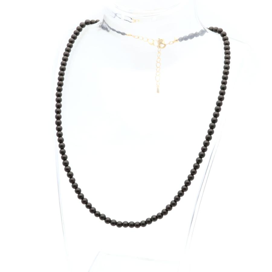 台湾北投石 ネックレス 健康ネックレス 北投石 ネックレス ブラック 黒色 4mm 健康 パワーストーン 台湾