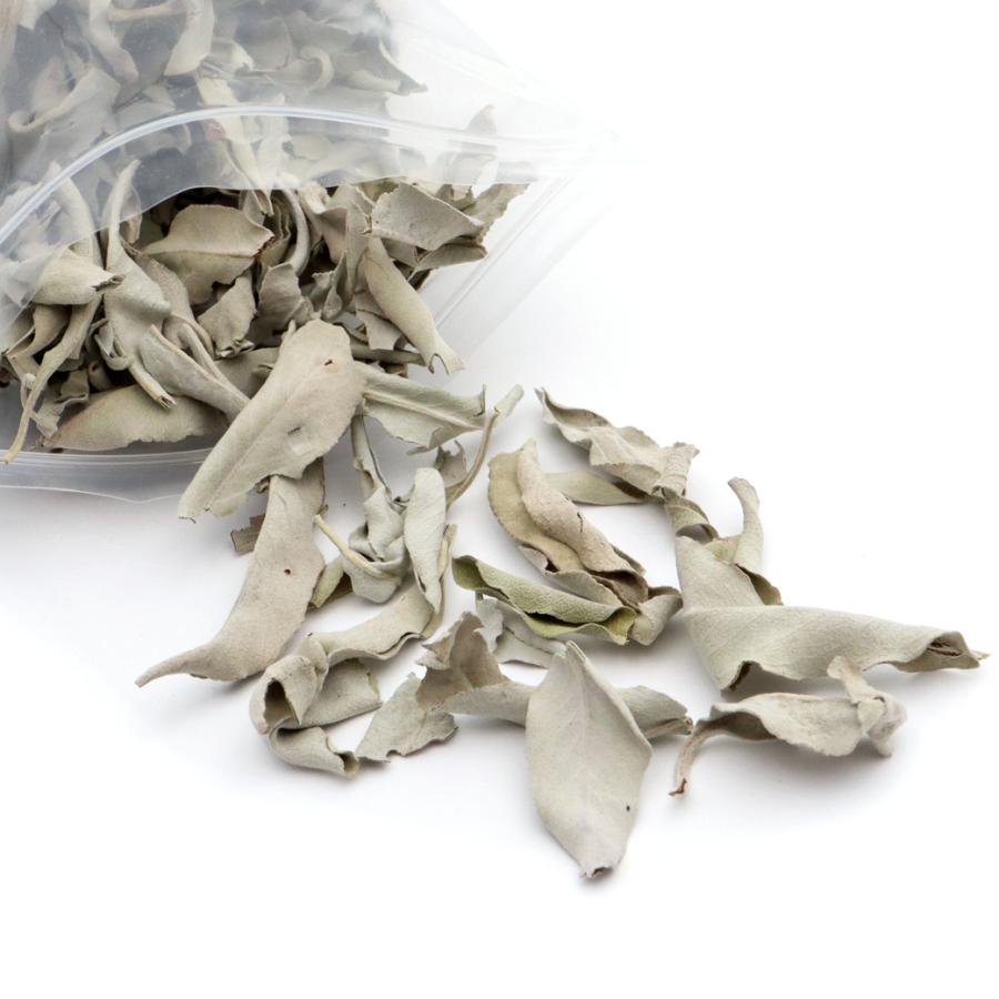 ホワイトセージ 枝無し リーフ クラッシュ 50g カリフォルニア州産 アロマ セージ 無農薬 厳選されたセージ White Sage 父の日