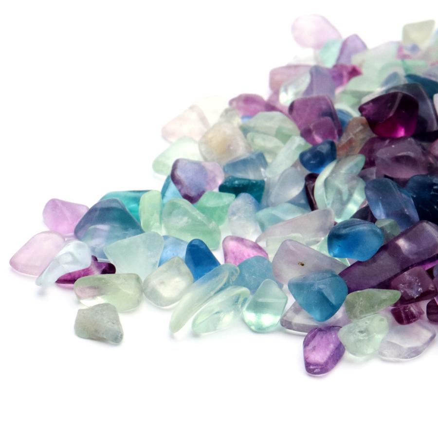 フローライト さざれ 中粒 100g マルチカラー 天然石 チップ レジン