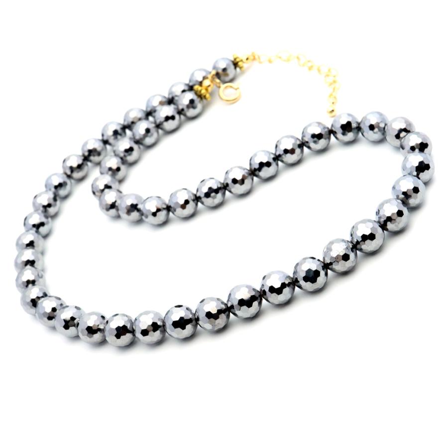 テラヘルツ鉱石 ネックレス ミラーカット 8mm 128面カット 健康 