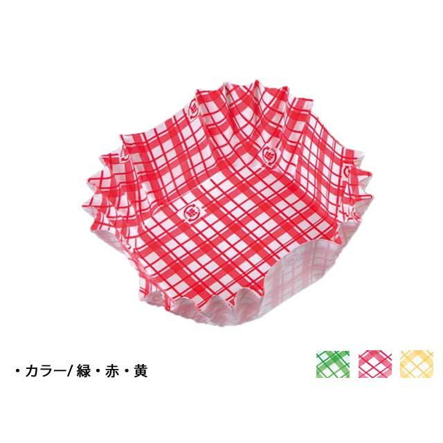 COCO-CASE　正角　チェック柄　赤　１袋（５００枚入）　おかずカップ | 