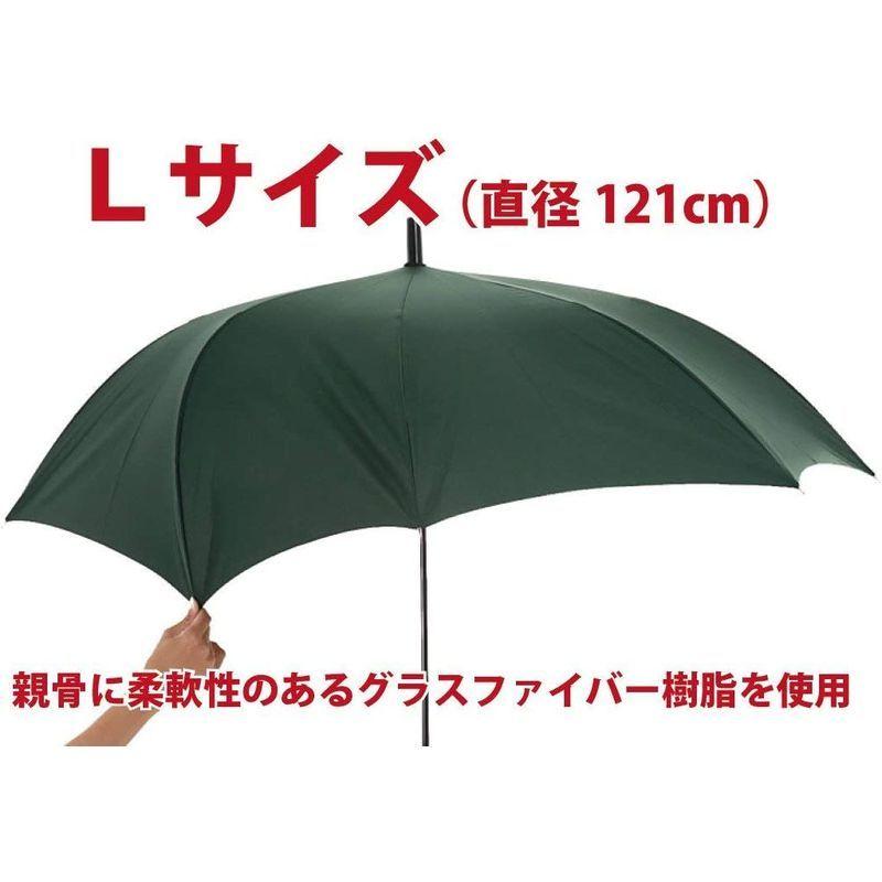 受賞店 丈夫なグラスファイバー骨 撥水効果の高いデュポン社のテフロン加工生地 大きめ直径121cmのlサイズ 70cm ジャンプ傘 濃緑 Dprd Jatimprov Go Id