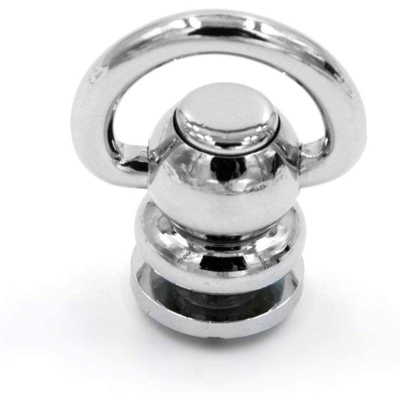 ☆大人気商品☆XPdesign トチカン 真鍮 財布 ジョイント金具 レザークラフト 止め金具 バッグ ハンドル ドロップハンドル 高さ22mm (シルバ レザークラフト道具、材料 SEIWA クラフトマレット ウッドハンマー