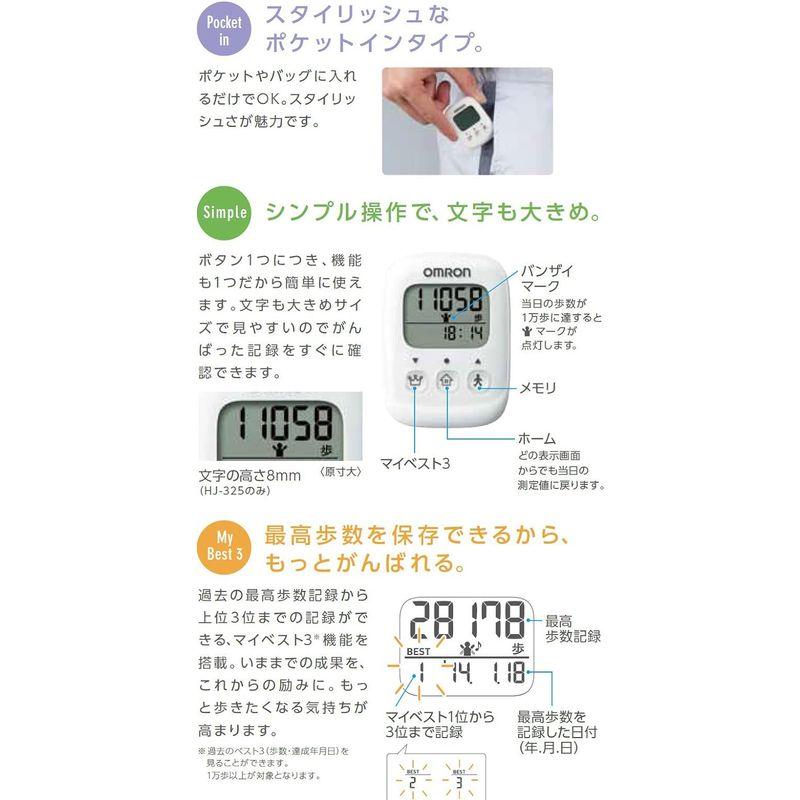 オムロン(OMRON) 歩数計 ブルー HJ-325-B｜one-stop｜02