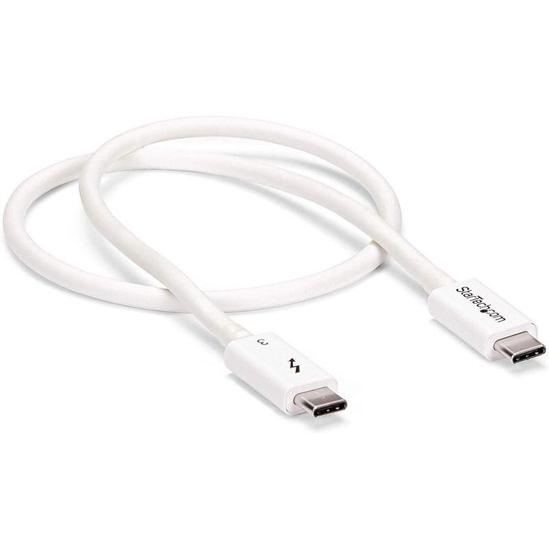 StarTech.com Thunderbolt 3 ケーブル (40Gbps) 0.5m ホワイト USB Type-C/DisplayP｜one-stop｜05