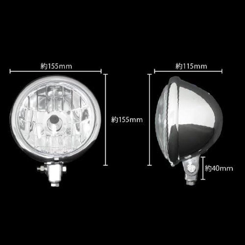 バイクパーツセンター(Bike Parts Center) 汎用 ベーツライトAssy H4バルブ 5.5インチ 313109｜one-stop｜02