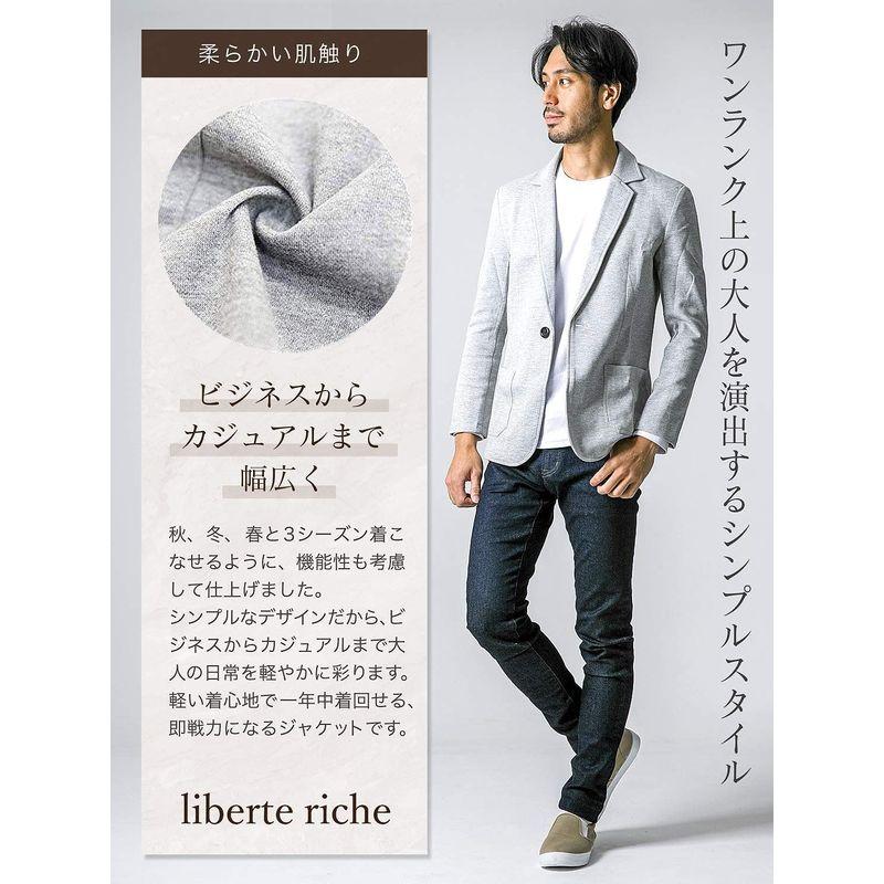 liberte riche リベルテ リッシュ メンズ ジャケット テーラードジャケット スウェット ビジネス カジュアル 細身 ストレッチ｜one-stop｜03