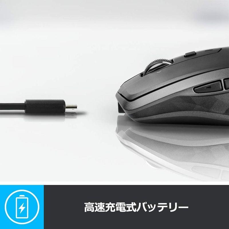 ロジクール ワイヤレスマウス 無線 マウス ANYWHERE 2S MX1600sGR Unifying Bluetooth 高速充電式 F｜one-stop｜09