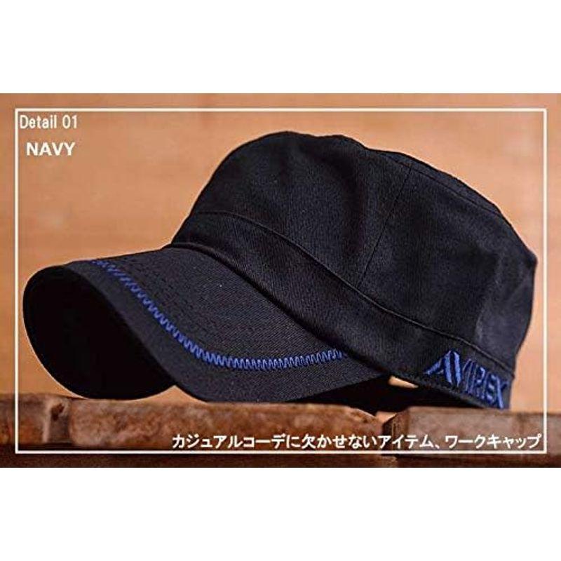 アヴィレックス 正規品 ワークキャップ キャップ 帽子 メンズ ブランド 大きいサイズ (ブラック(80))｜one-stop｜05
