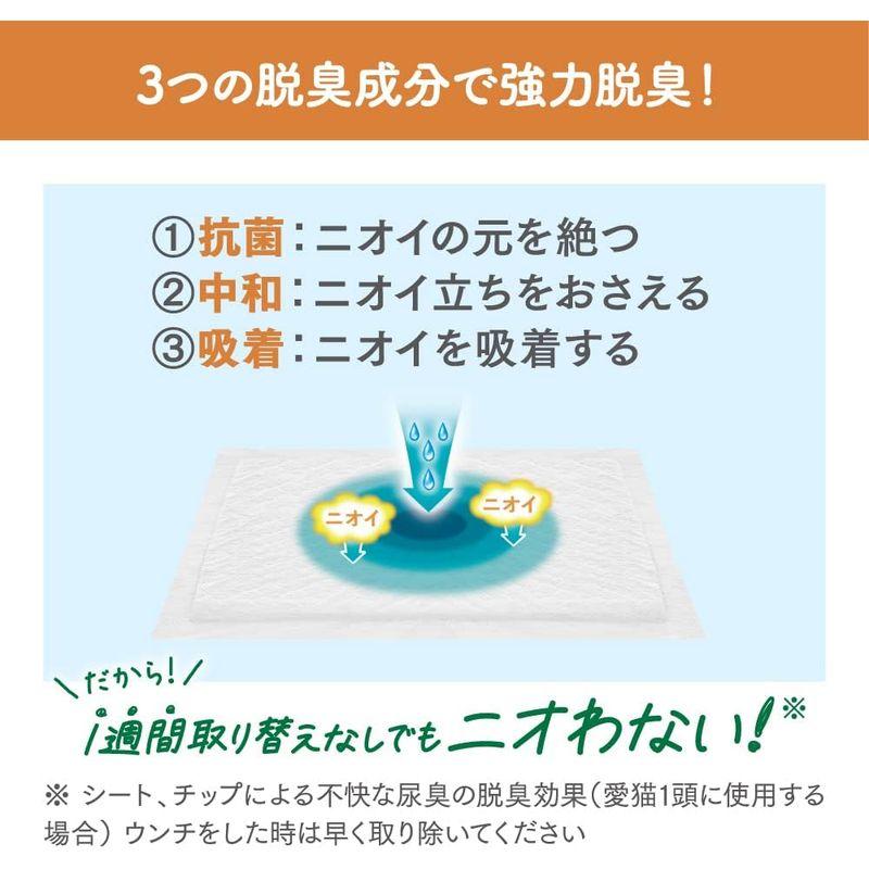 日本ショップ 花王 ニャンとも清潔トイレ 脱臭・抗菌シート お徳用 8枚入り×8個入り 猫用システムトイレシート ホワイト