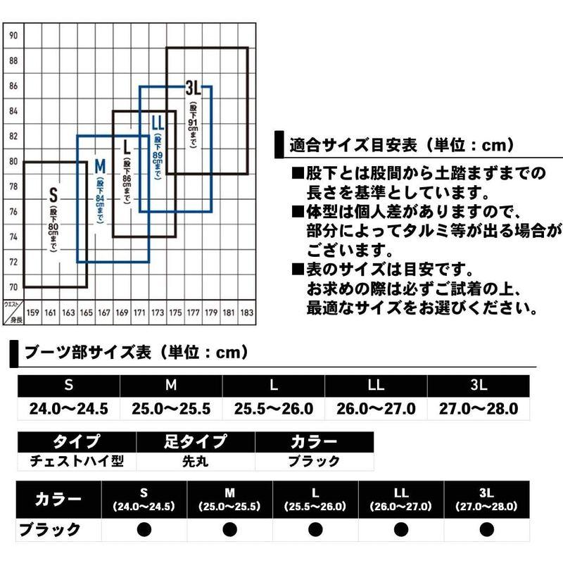 ダイワ(DAIWA) フィッシングウェーダー タイトフィットラジアルウェーダー ブラック 3L RW-4301R-T｜one-stop｜05