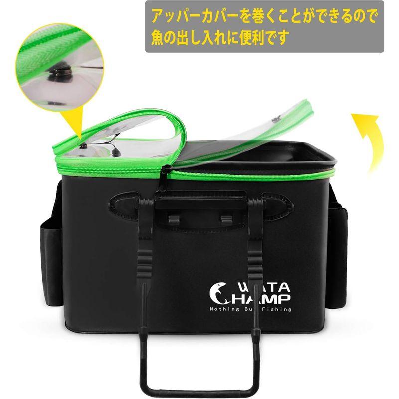 ワタチャンプ(WATACHAMP) 釣り バッカン 折りたたみバケツ メッシュカバー ホルダー付き EVA 40cm 防災備蓄品 持ち運び便｜one-stop｜07