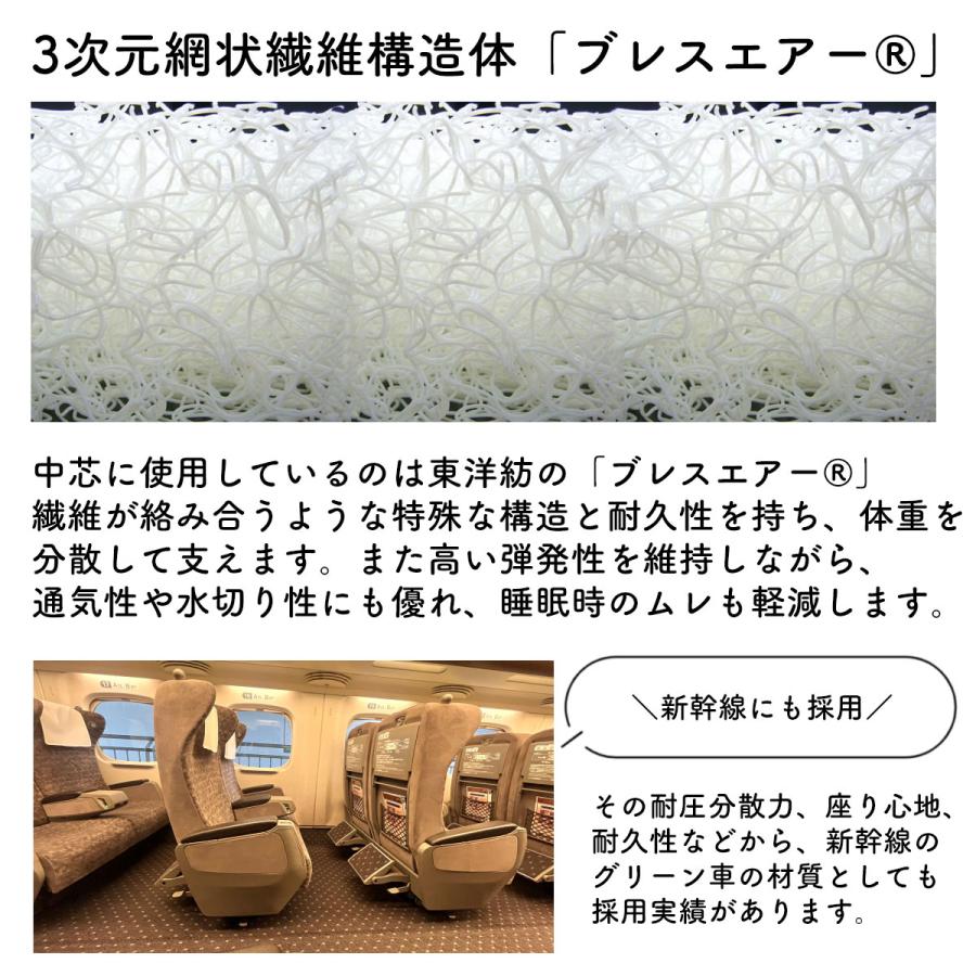 シングルサイズ B-AIR レギュラー ブレスエアー 敷きマット マットレス オーバーレイ 日本製 通気性 体圧分散 高反発 腰痛 抗菌防臭 ベッドパッド 敷布団 丸洗い |  | 07