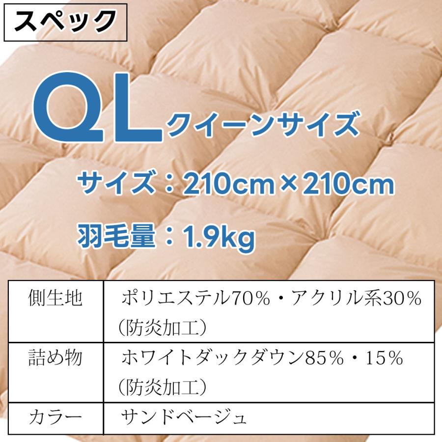 防炎 羽毛布団 クイーンサイズ 防災布団 日本製 燃えない 掛け布団 クィーン クイーン 防災 災害対策 寝具 安心 防炎加工 快適 高品質 防災士推奨 210×210cm |  | 02