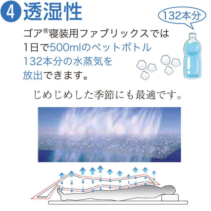 ダブルサイズ 羽毛布団 合掛け ダブル 190×210cm 日本製 ゴア 羽毛ふとん  綿100 80サテン ラムコ ダブルロング ゴア羽毛 フランス産ダウン93% |  | 14