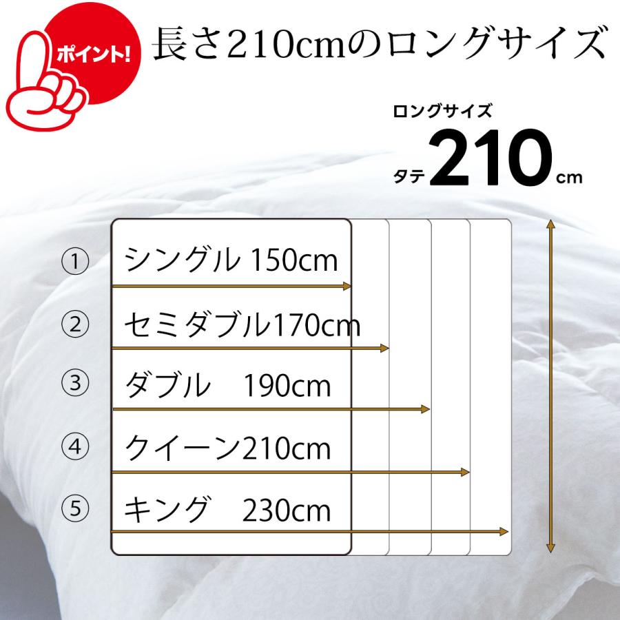 ダブルサイズ 羽毛布団 合掛け ダブル 190×210cm 日本製 ゴア 羽毛ふとん  綿100 80サテン ラムコ ダブルロング ゴア羽毛 フランス産ダウン93% |  | 06