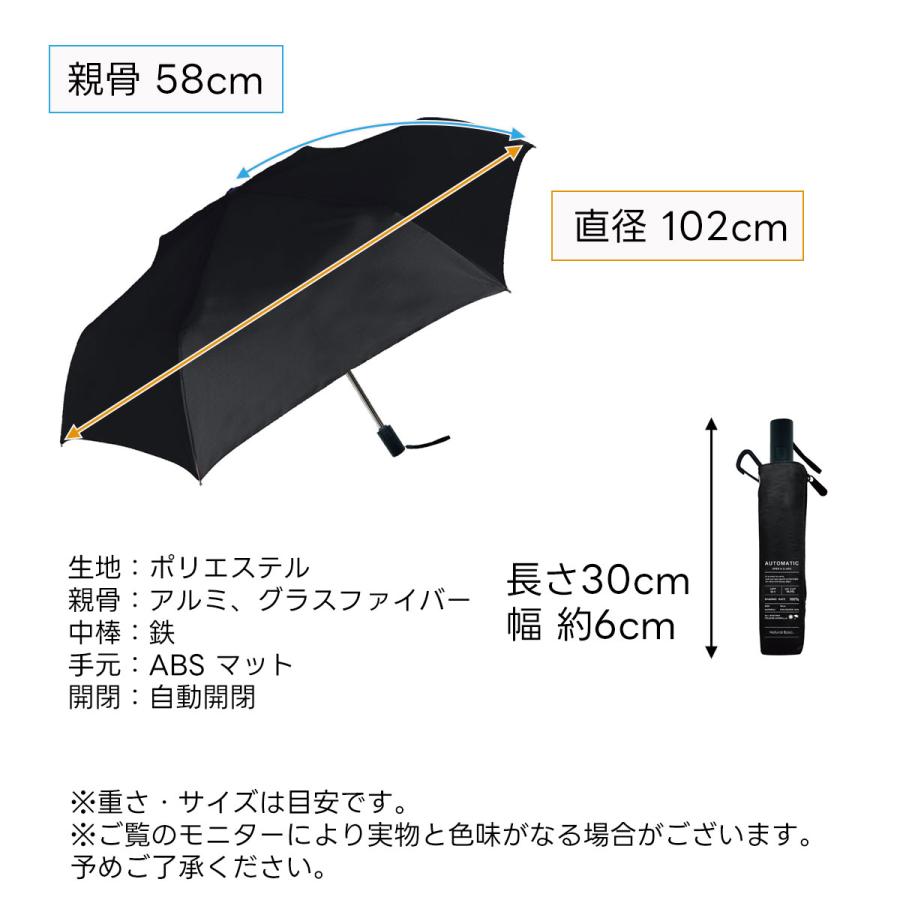 自動開閉 晴雨兼用 雨傘 日傘 折り畳み 折り畳み傘 遮光100％ 紫外線遮蔽率99.9％ 遮熱30％カット UVカット 耐風 58cm コンパクト メンズ レディース おしゃれ |  | 16