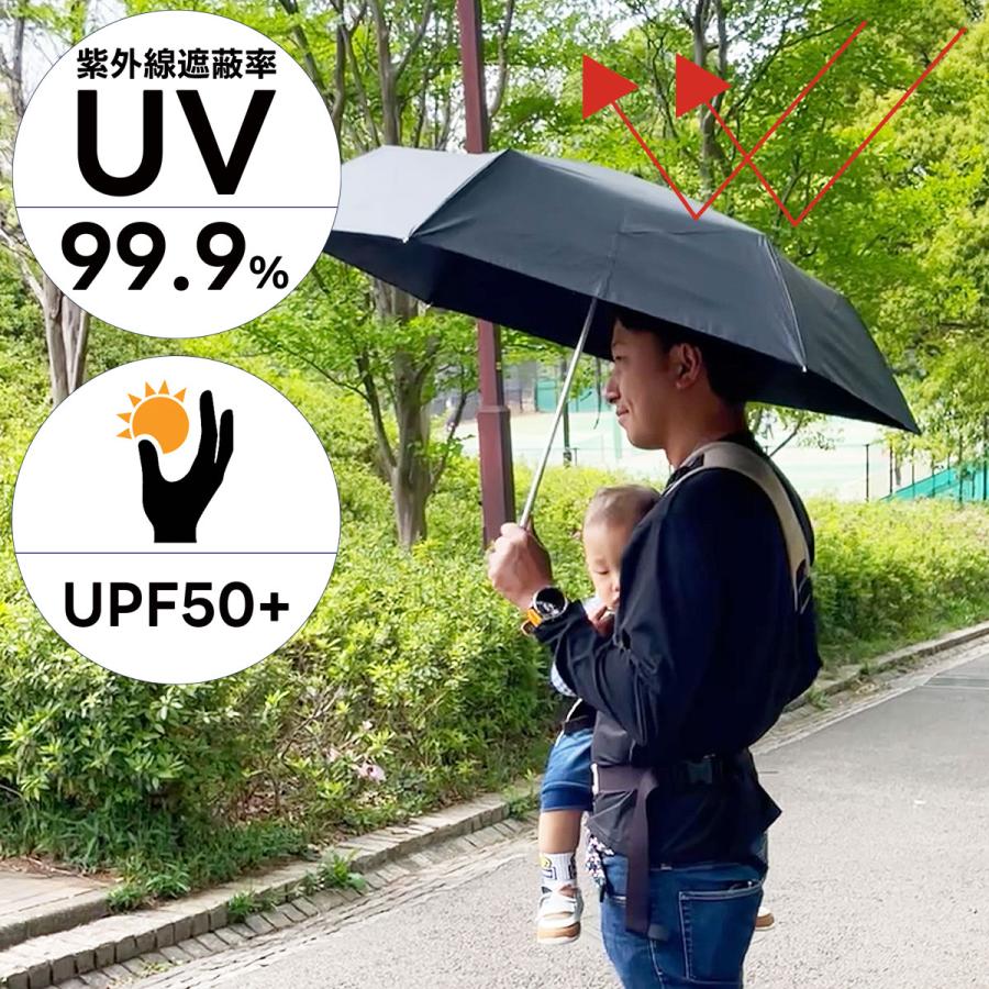 軽量 コンパクト 55cm 220g 晴雨兼用 グラスファイバー 雨傘 日傘 折り畳み 折り畳み傘 遮光100％ 紫外線遮蔽率99.9％ 遮熱30％カット UVカット 耐風 メンズ |  | 05