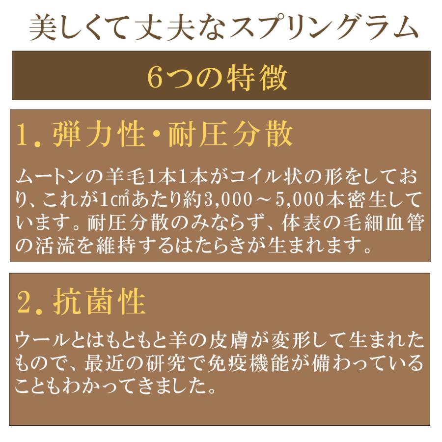 シングルサイズ ムートンシーツ オーストラリア産 メリノウール 日本製 100×200cm 中綿入り ムートン ウール 毛長25mm 抗菌 防ダニ ゲルマニウム 備長炭シート |  | 09