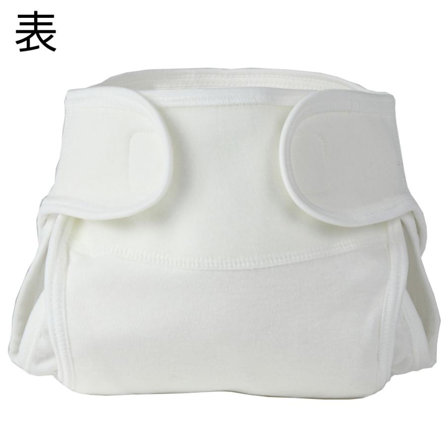 おむつカバー 1枚  50サイズ 60サイズ 日本製 綿100 白 ホワイト 新生児 3か月 蛍光剤不使用 防水 はっ水 撥水 布おむつカバー 外ベルト パパコソ ジェフ | papakoso | 03